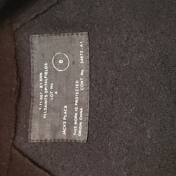 ALL Saints 100% wool Sancia jacket in black - Picture 12 of 13